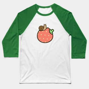 Cute snail on strawberry Baseball T-Shirt